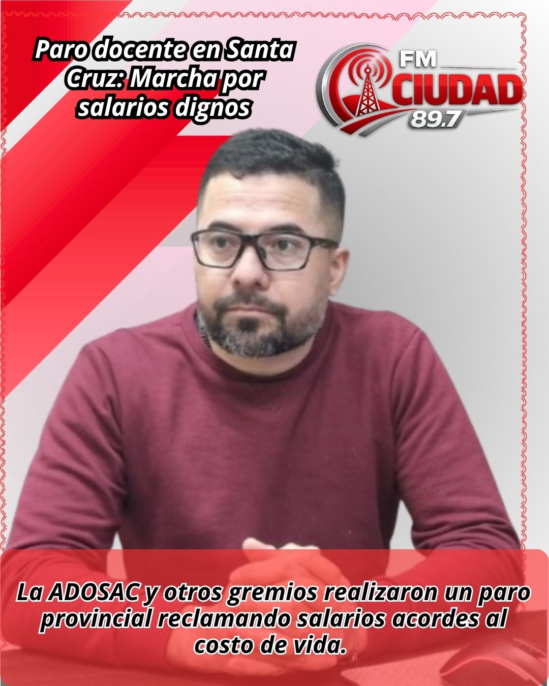 Paro docente en Santa Cruz: Marcha por salarios dignos