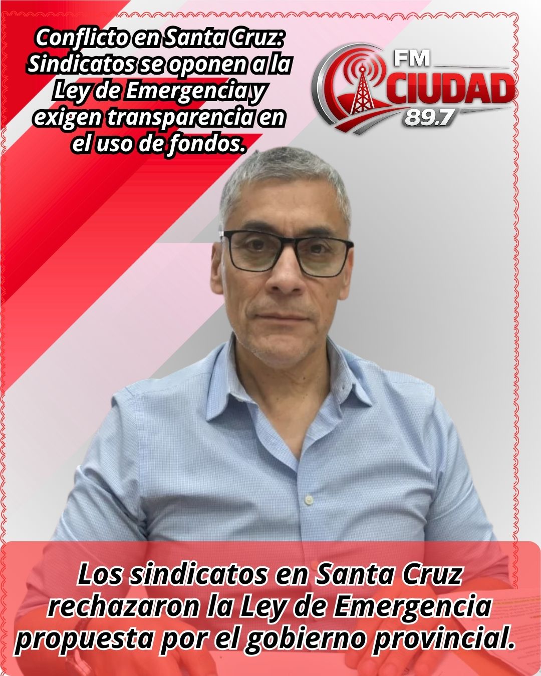 Conflicto en Santa Cruz: Sindicatos se oponen a la Ley de Emergencia y exigen transparencia en el uso de fondos.
