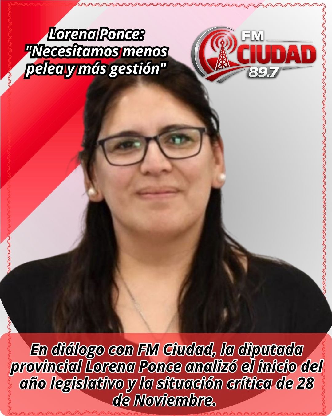 Lorena Ponce: «Necesitamos menos pelea y más gestión»