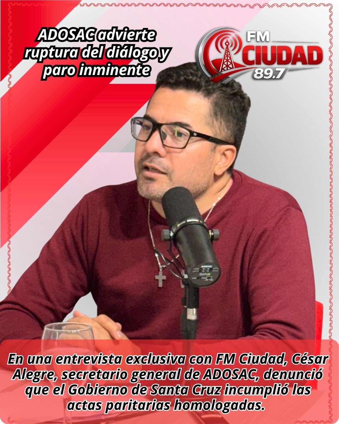ADOSAC advierte ruptura del diálogo y paro inminente