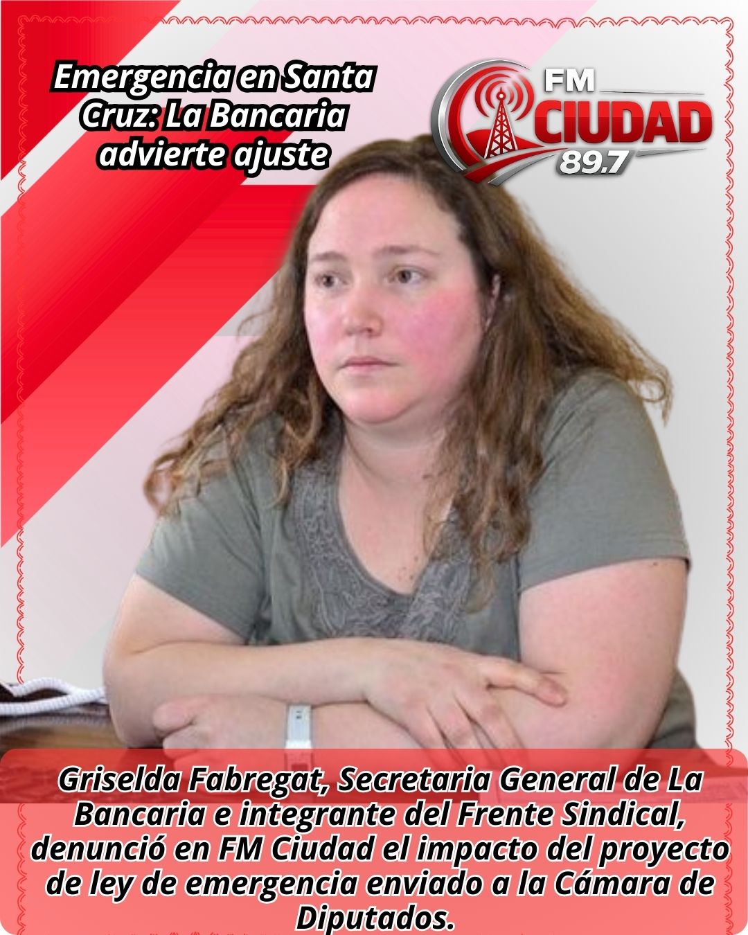 Emergencia en Santa Cruz: La Bancaria advierte ajuste