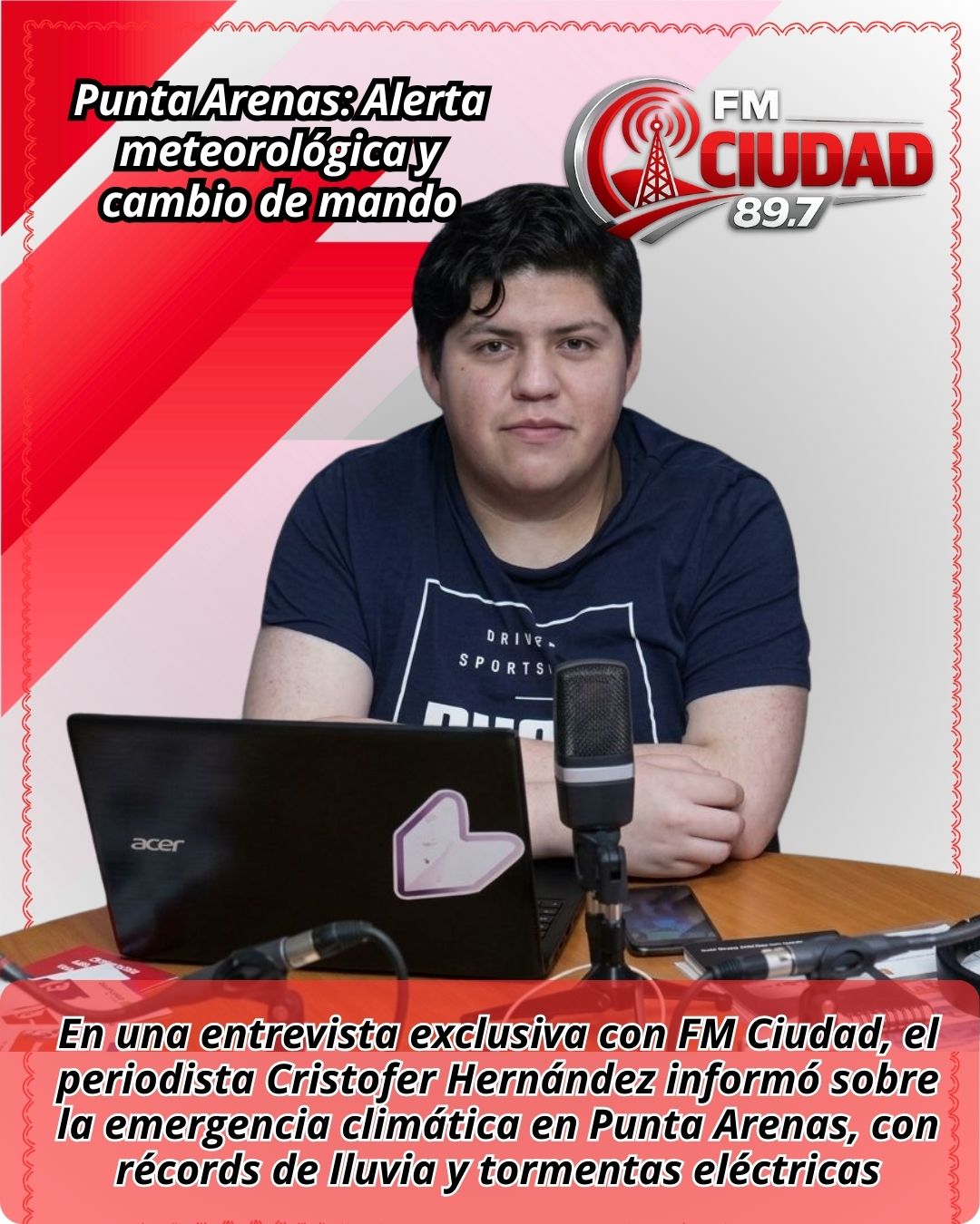 Punta Arenas: Alerta meteorológica y cambio de mando