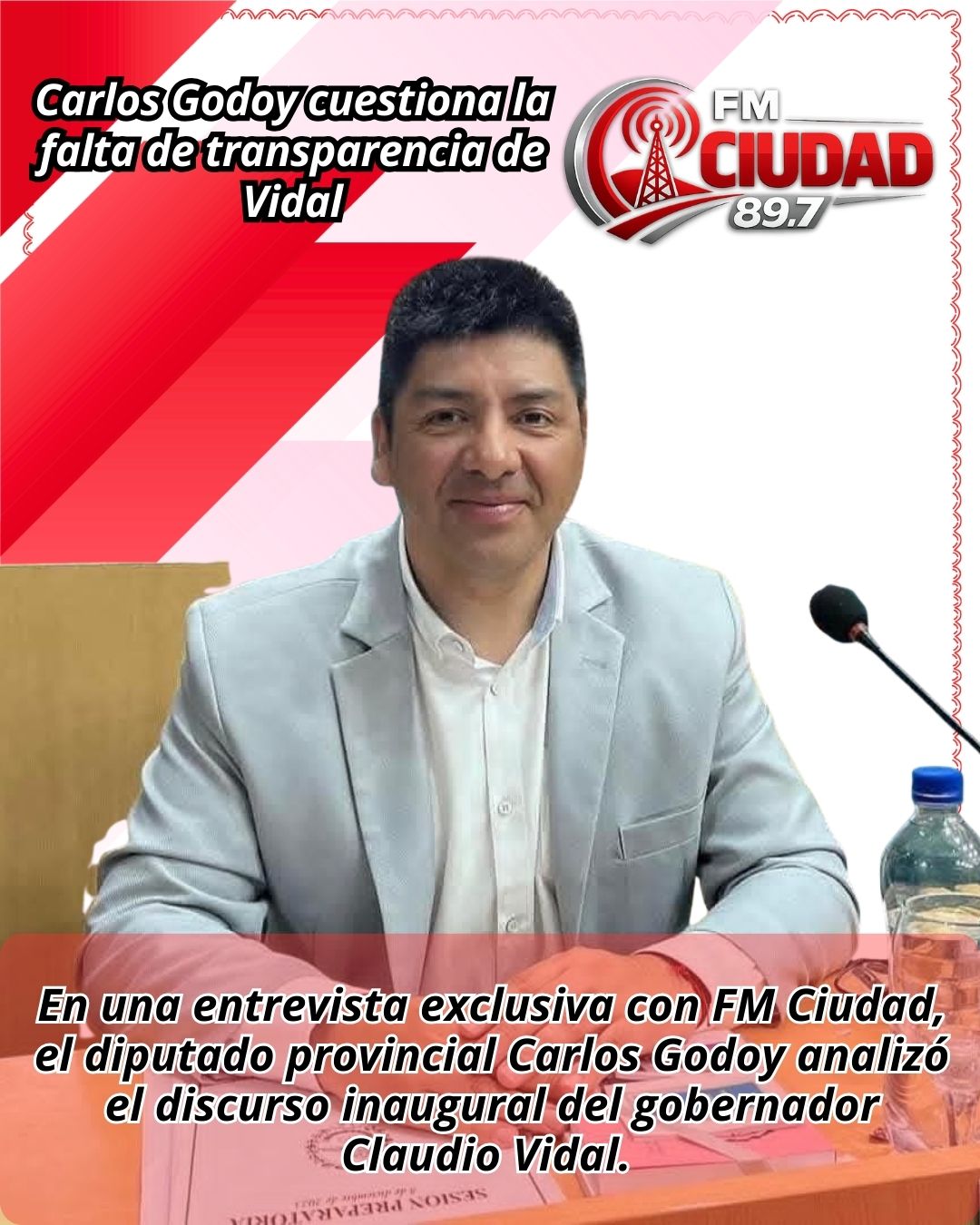 Carlos Godoy cuestiona la falta de transparencia de Vidal