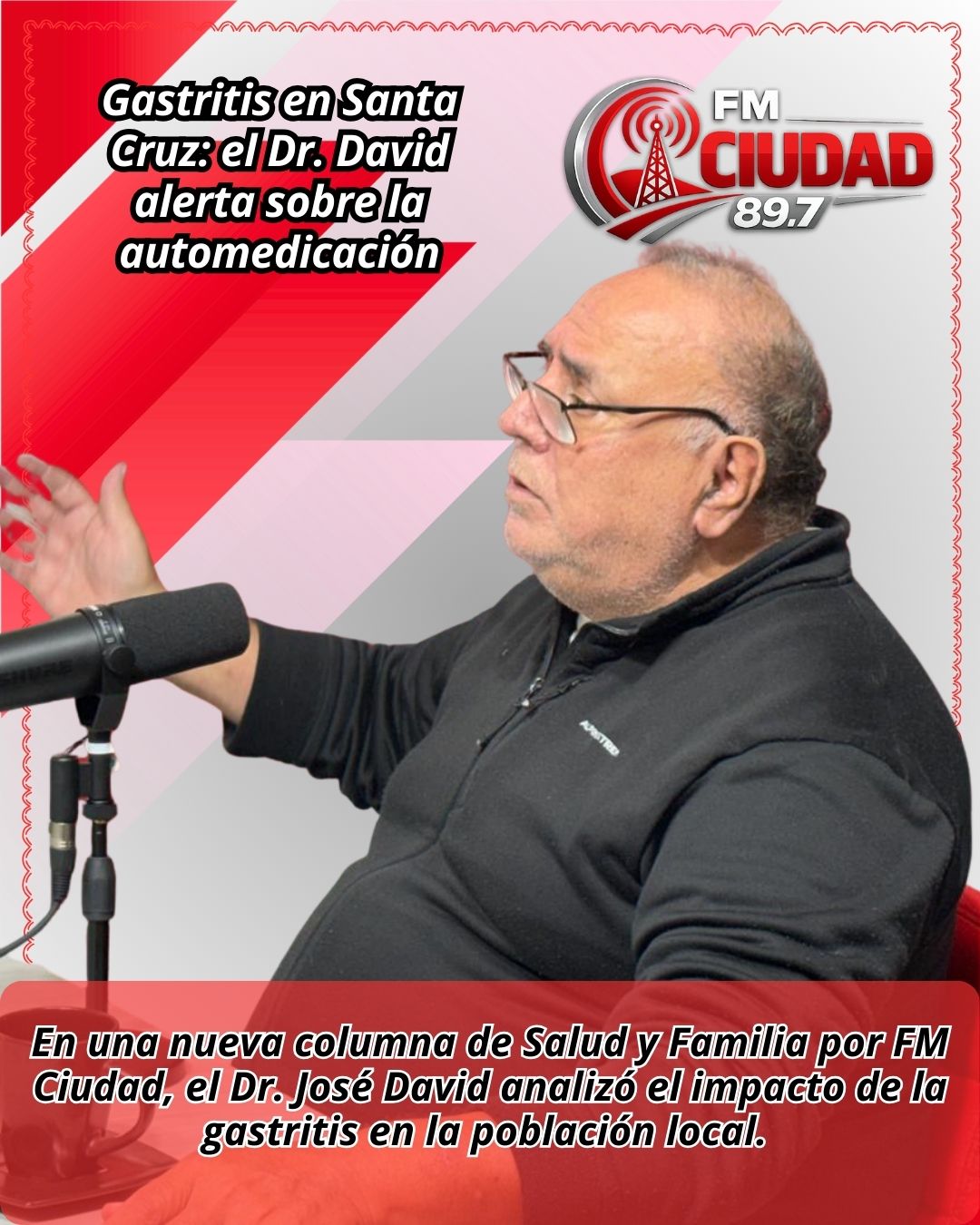 Gastritis en Santa Cruz: el Dr. David alerta sobre la automedicación