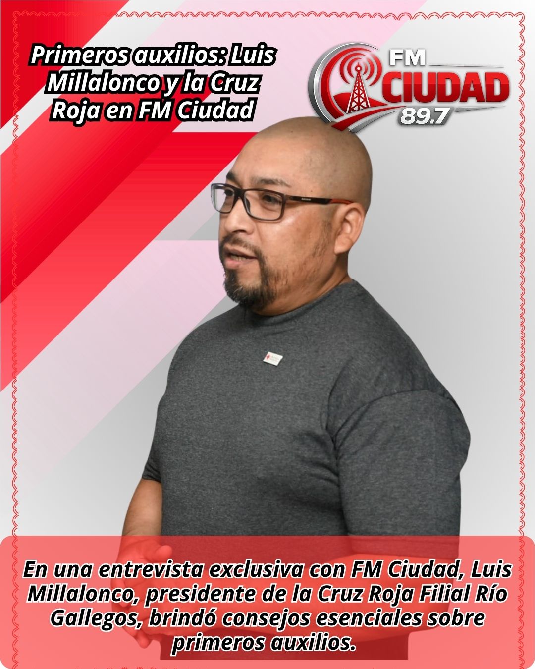 Primeros auxilios: Luis Millalonco y la Cruz Roja en FM Ciudad