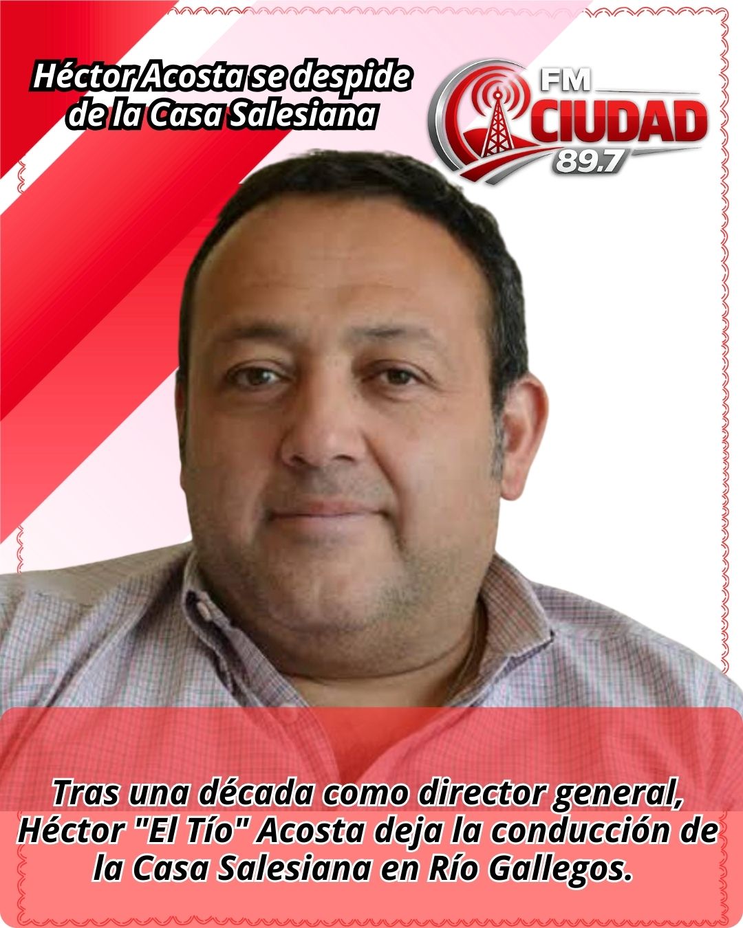 Héctor Acosta se despide de la Casa Salesiana