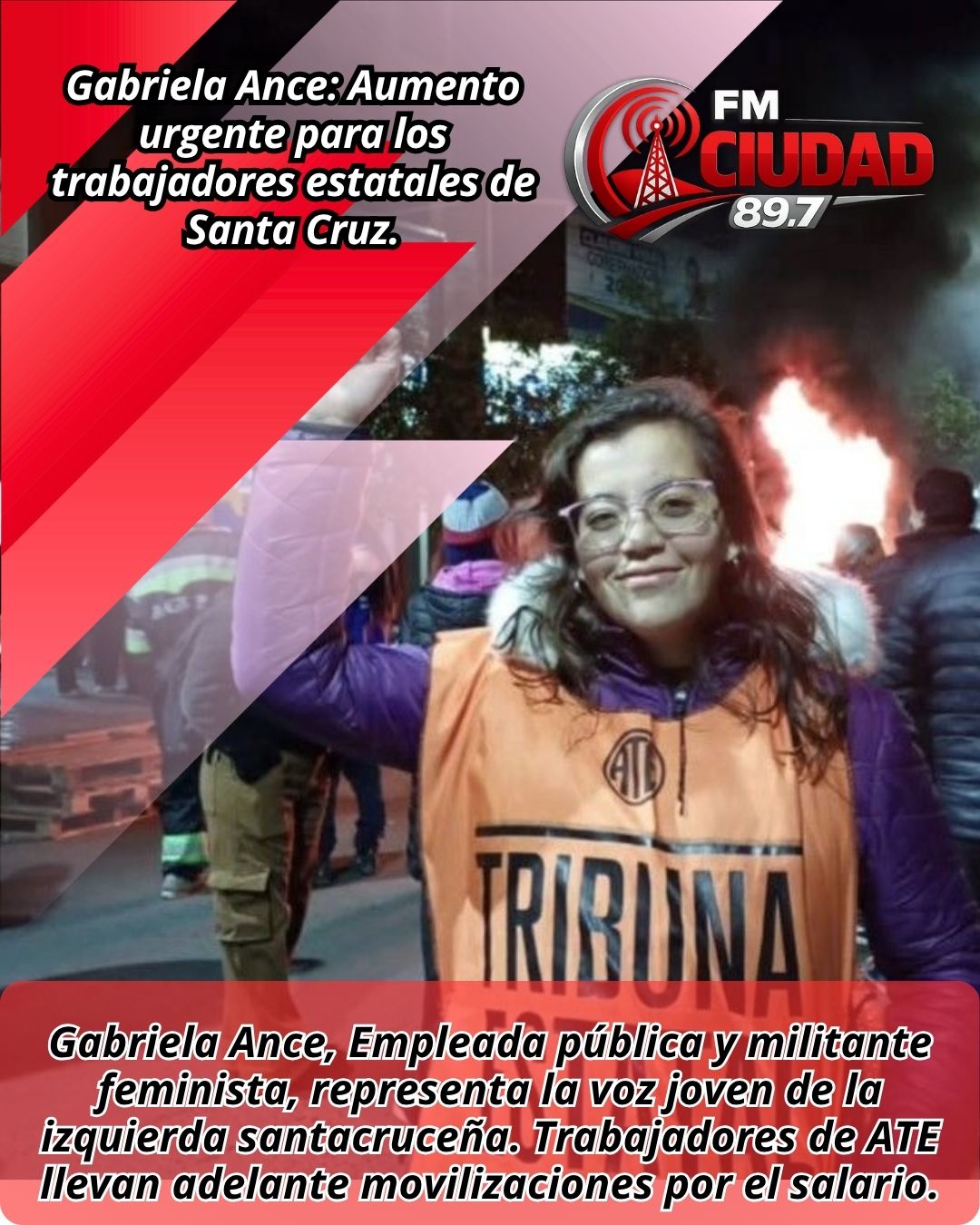 Gabriela Ance: Aumento urgente para los trabajadores estatales de Santa Cruz.