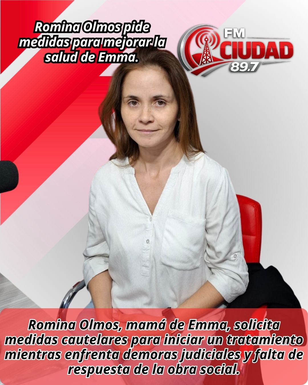 Romina Olmos pide medidas para mejorar la salud de Emma.
