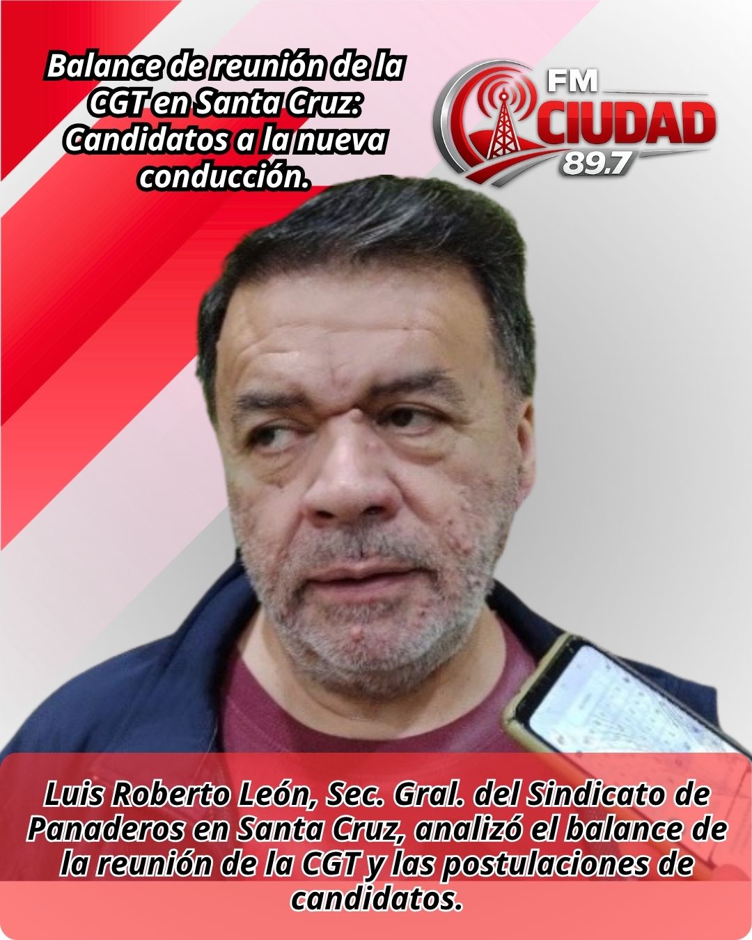 Balance de reunión de la CGT en Santa Cruz: Candidatos a la nueva conducción.