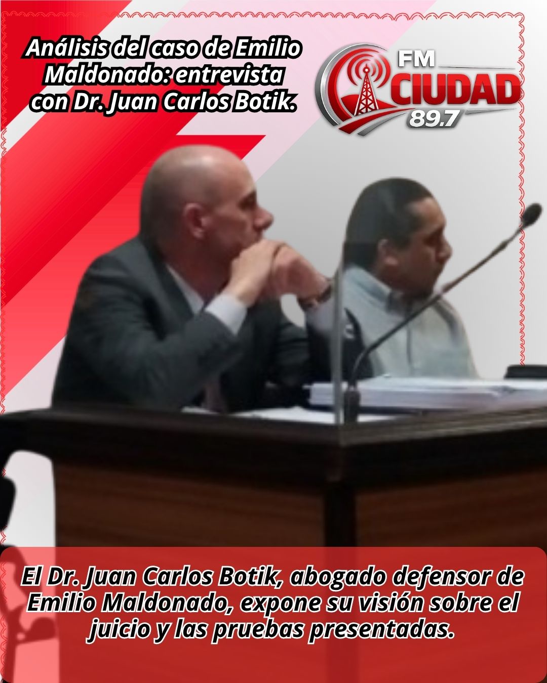 Análisis del caso de Emilio Maldonado: entrevista con Dr. Juan Carlos Botik.