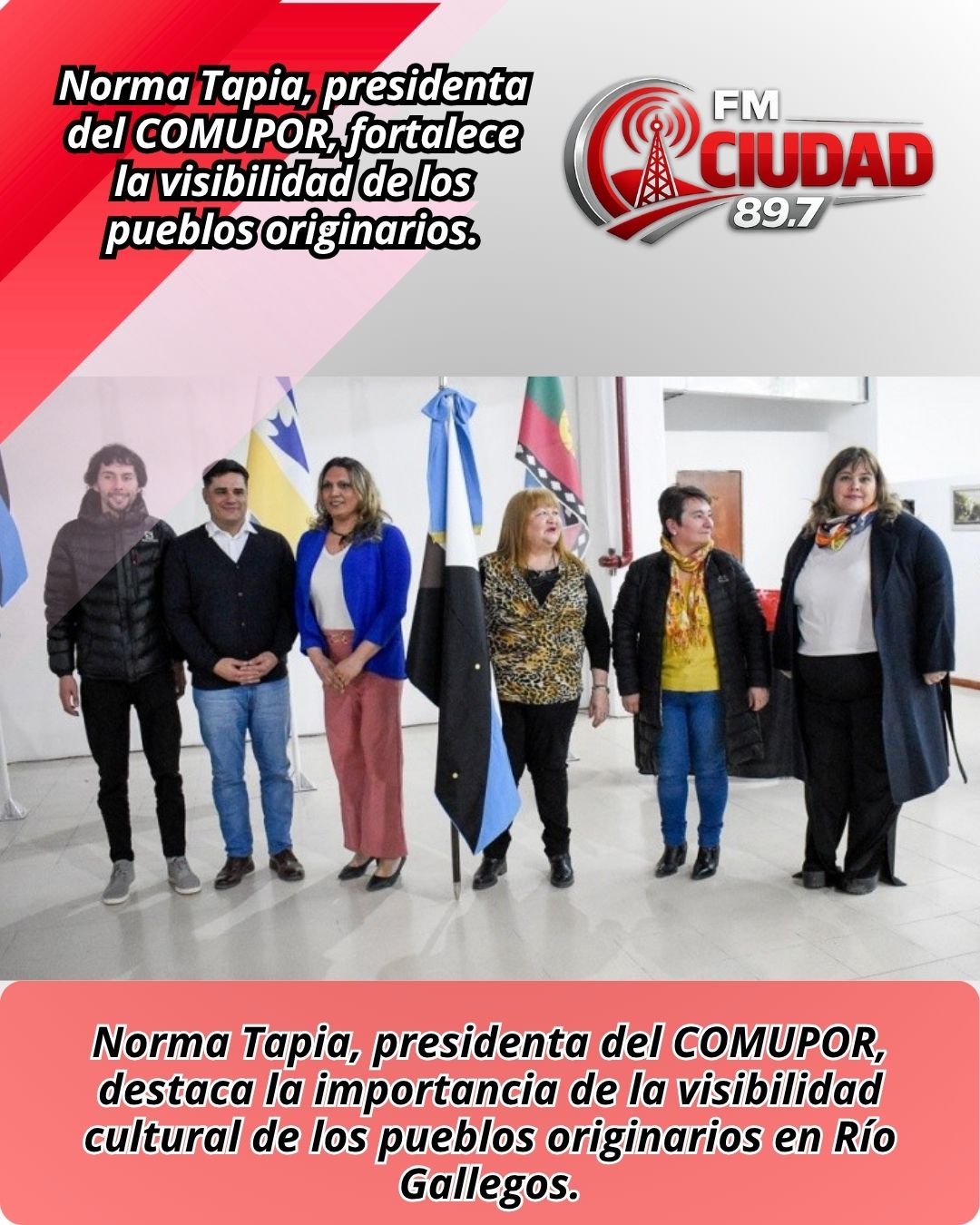 Norma Tapia, presidenta del COMUPOR, fortalece la visibilidad de los pueblos originarios.