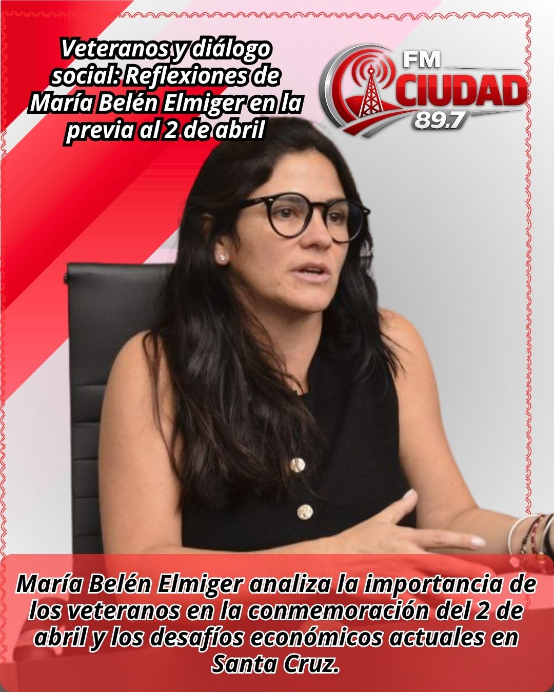 Veteranos y diálogo social: Reflexiones de María Belén Elmiger en la previa al 2 de abril