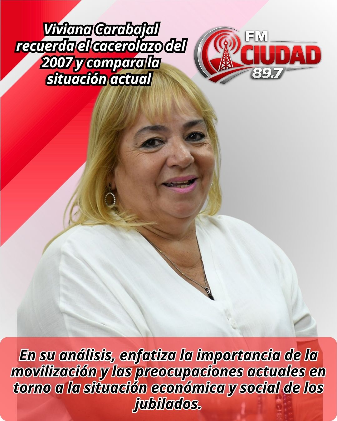 Viviana Carabajal recuerda el cacerolazo del 2007 y compara la situación actual