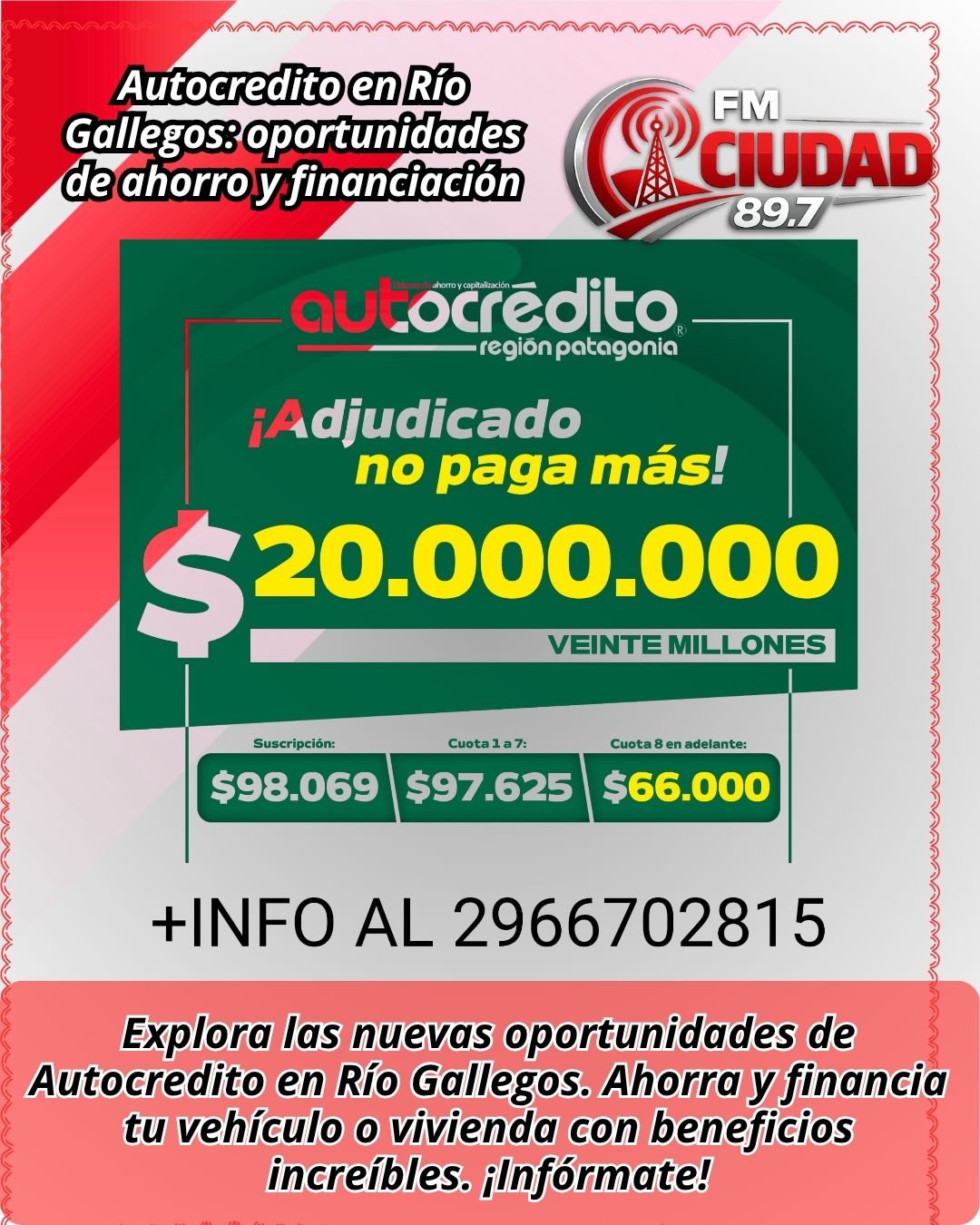 Autocredito en Río Gallegos: oportunidades de ahorro y financiación