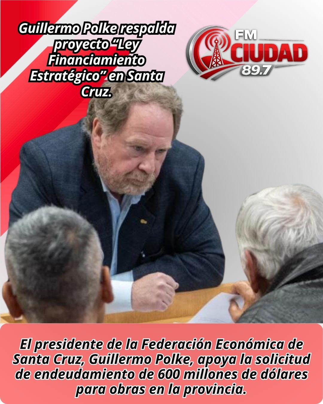 Guillermo Polke respalda proyecto “Ley Financiamiento Estratégico” en Santa Cruz.