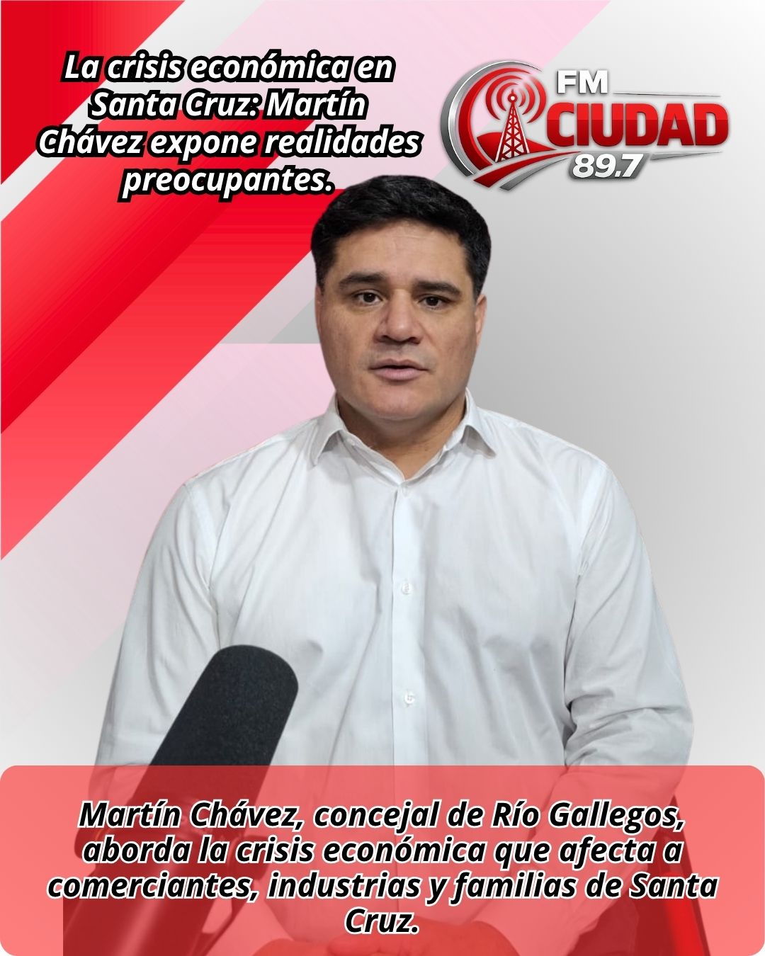 La crisis económica en Santa Cruz: Martín Chávez expone realidades preocupantes.