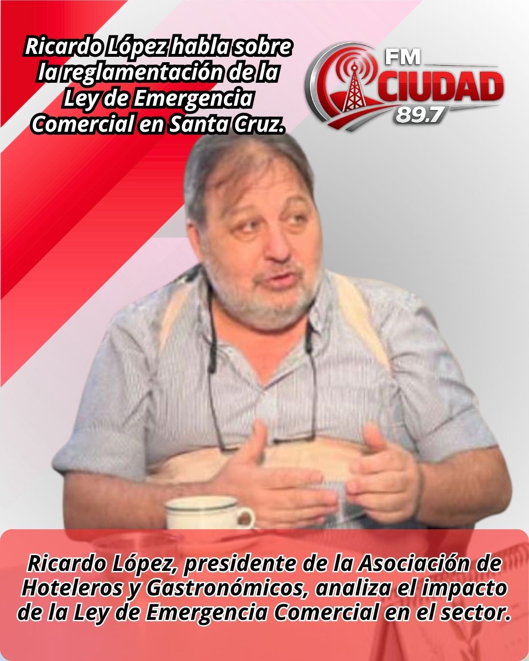 Ricardo López habla sobre la reglamentación de la Ley de Emergencia Comercial en Santa Cruz.