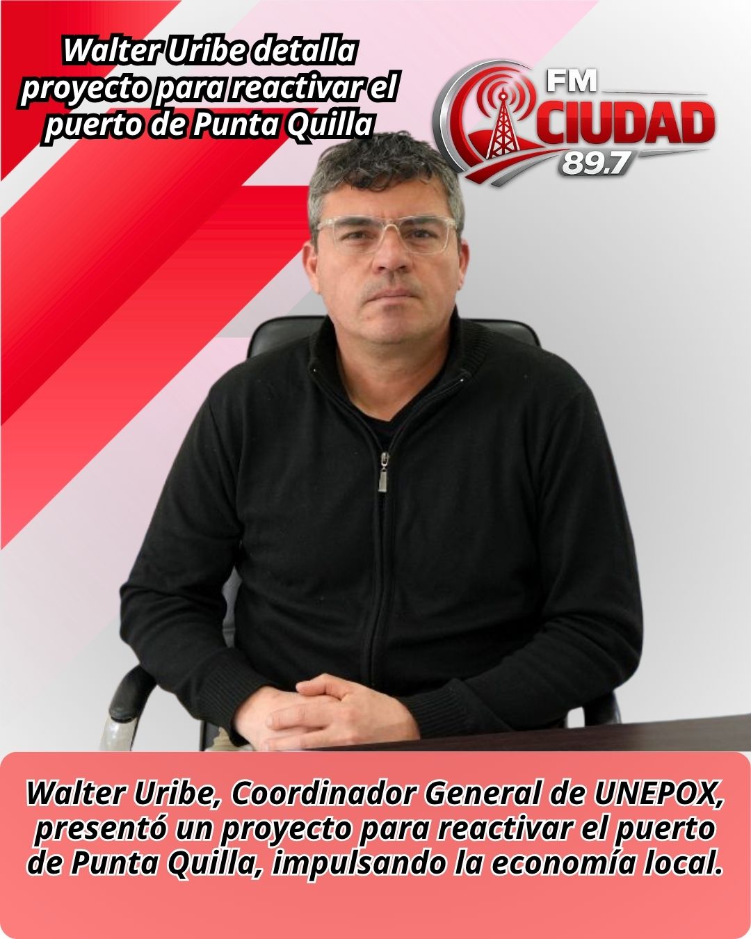 Walter Uribe detalla proyecto para reactivar el puerto de Punta Quilla