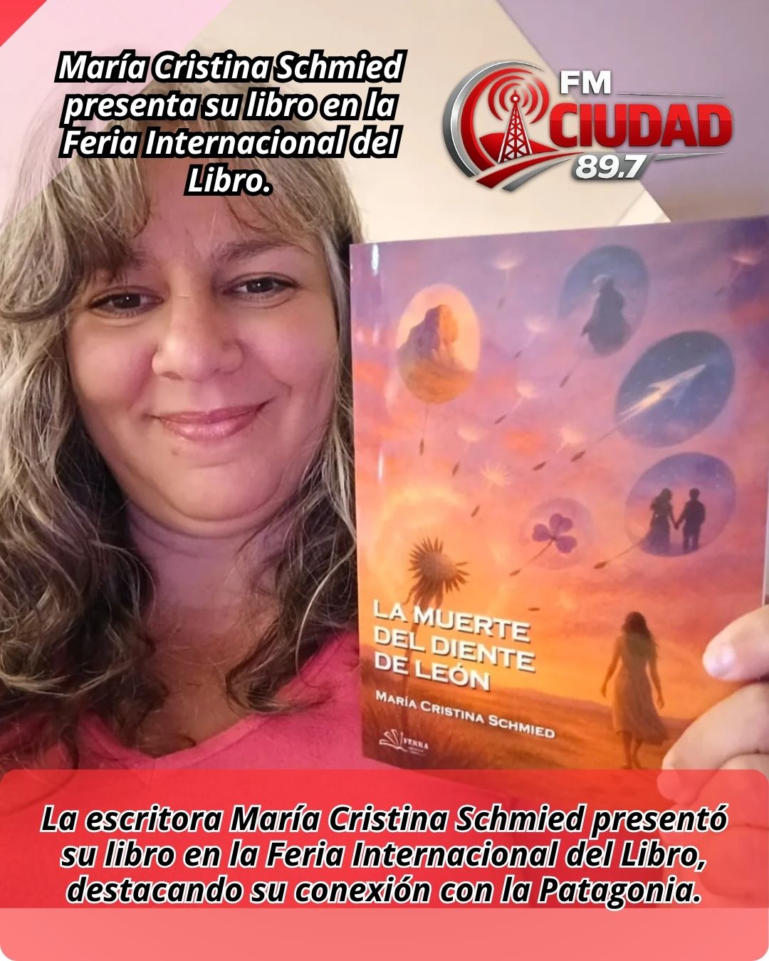 María Cristina Schmied presenta su libro en la Feria Internacional del Libro.