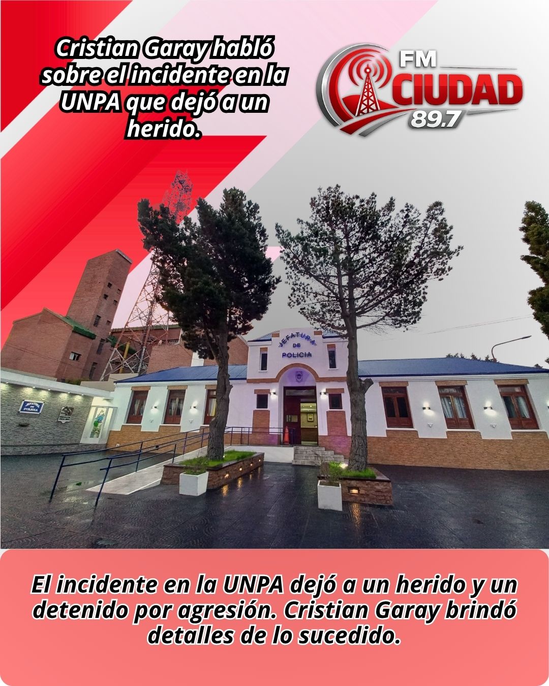 Cristian Garay habló sobre el incidente en la UNPA que dejó a un herido.