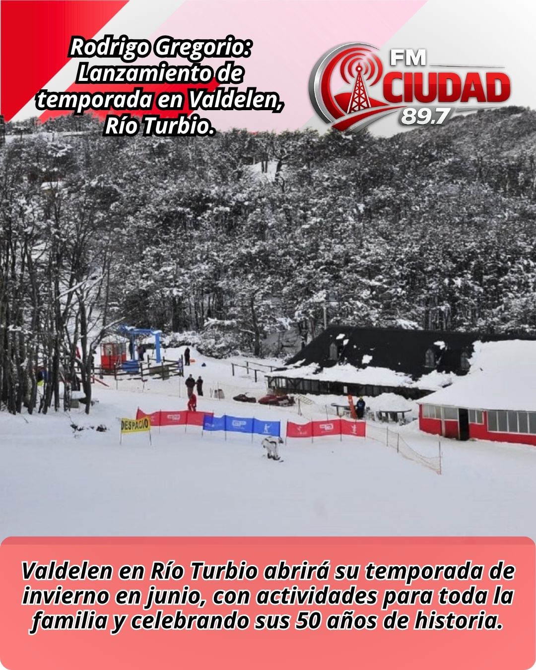 Rodrigo Gregorio: Lanzamiento de temporada en Valdelen, Río Turbio.