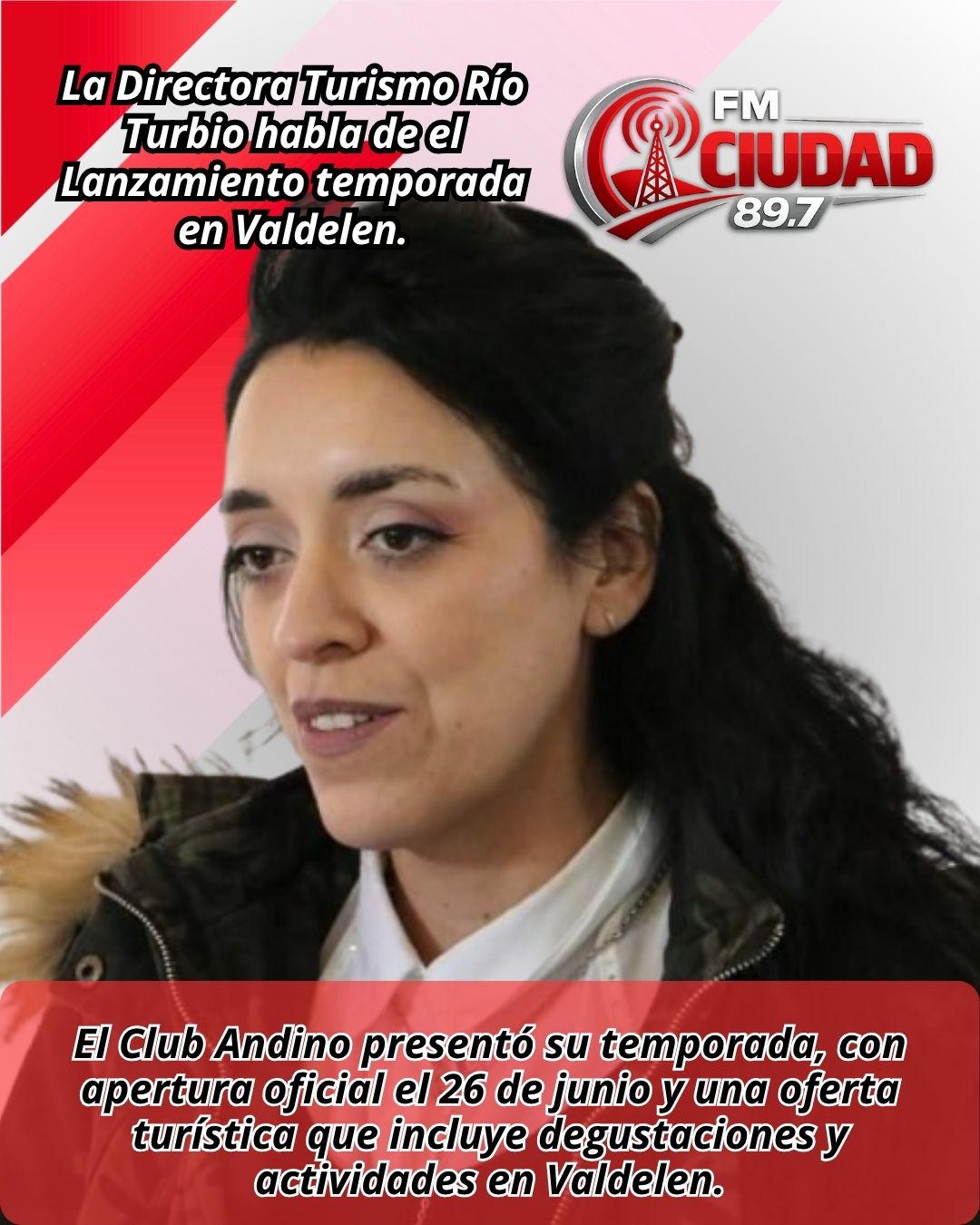 La Directora Turismo Río Turbio habla de el Lanzamiento temporada en Valdelen.