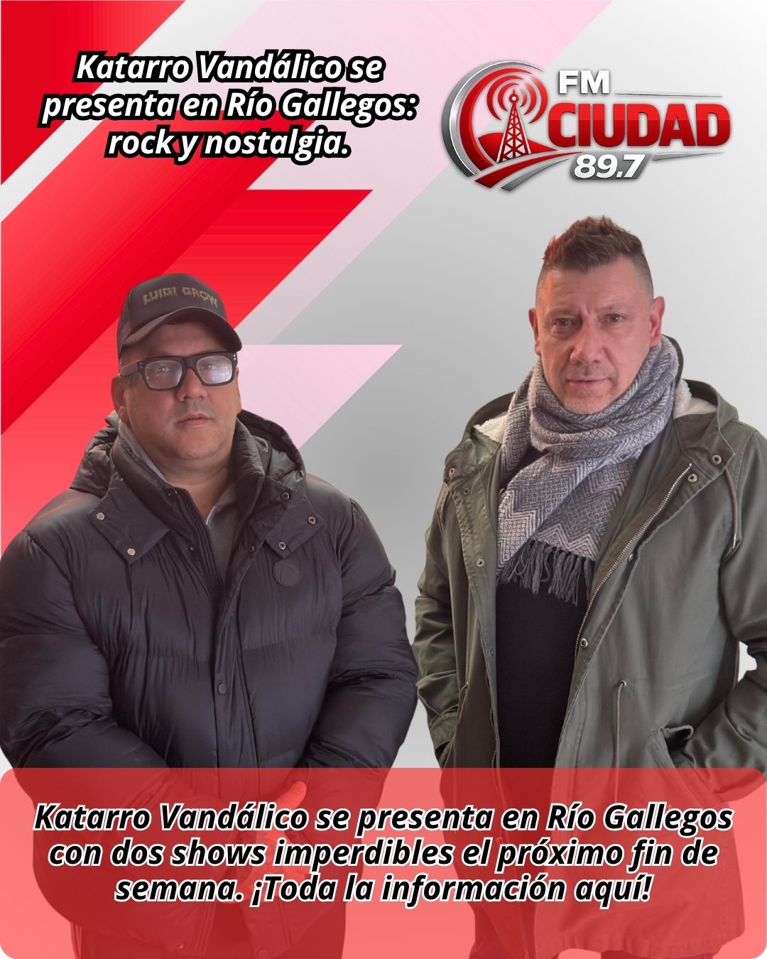 Katarro Vandálico se presenta en Río Gallegos: rock y nostalgia.