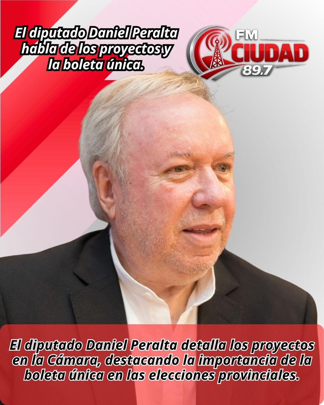 El diputado Daniel Peralta habla de los proyectos y la boleta única.
