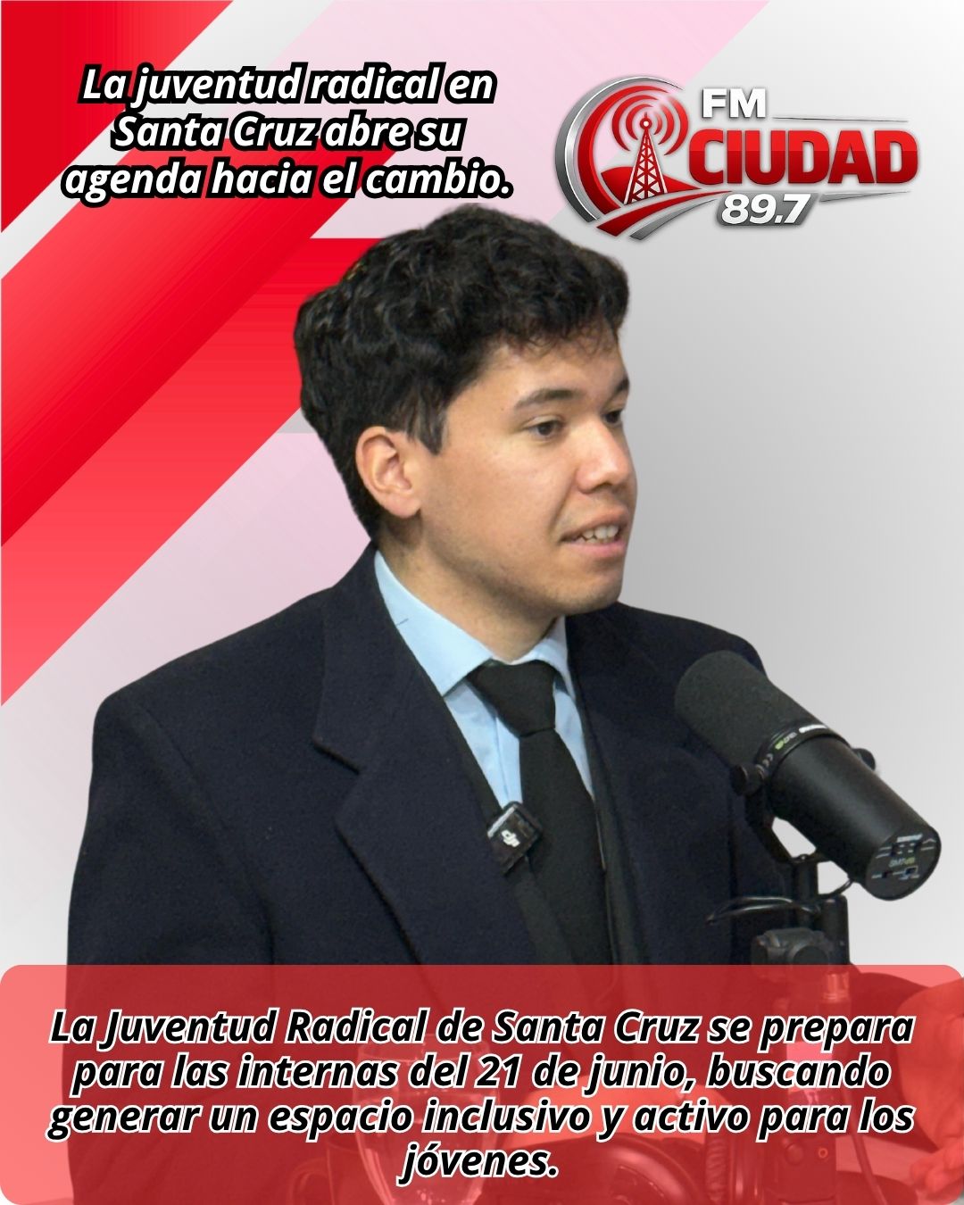 La juventud radical en Santa Cruz abre su agenda hacia el cambio.