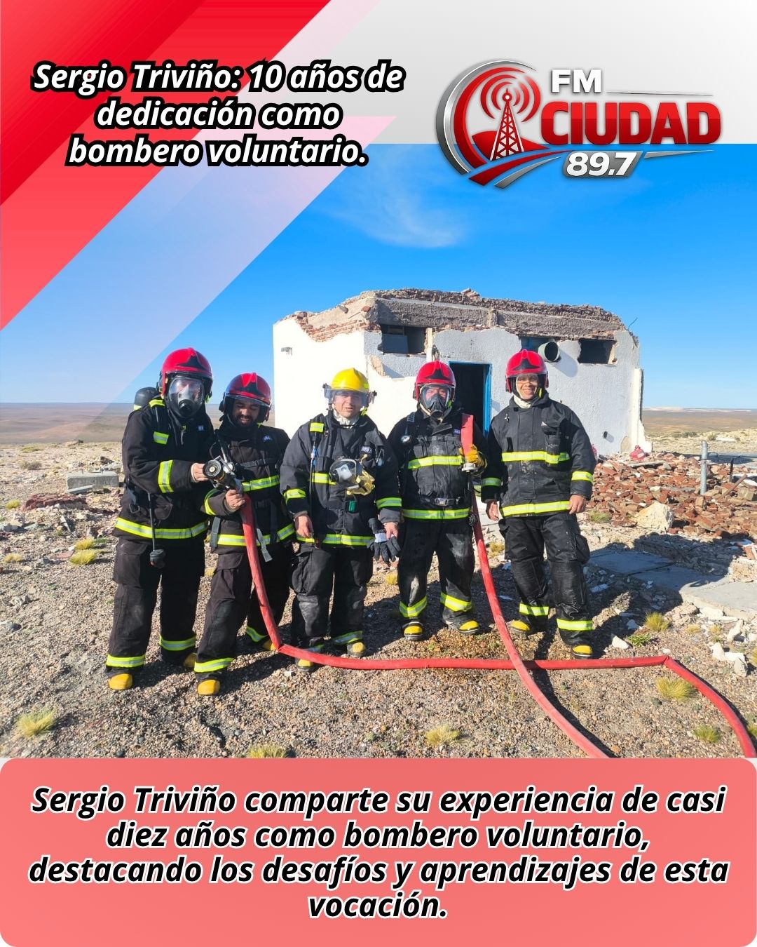 Sergio Triviño: 10 años de dedicación como bombero voluntario.