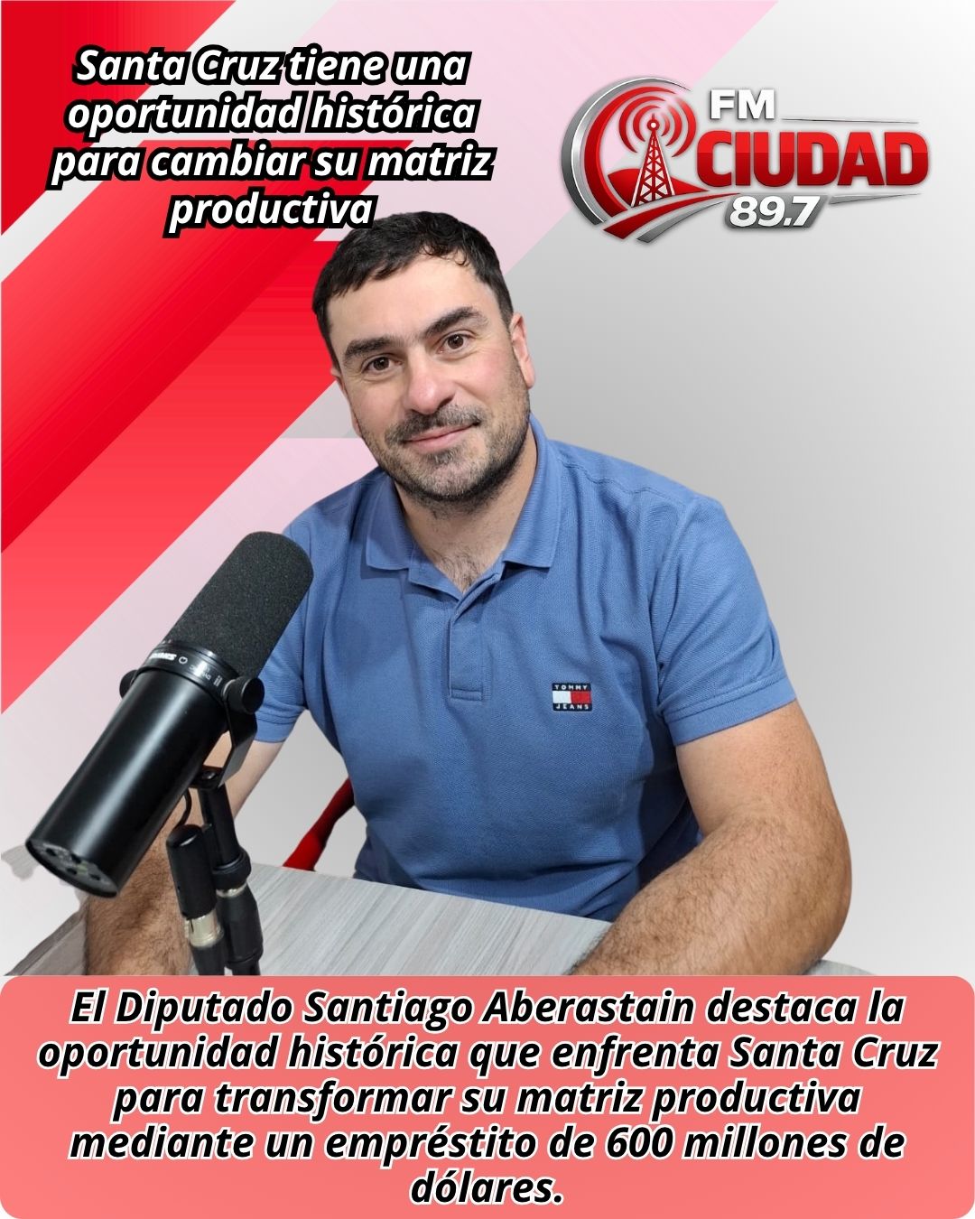 Santa Cruz tiene una oportunidad histórica para cambiar su matriz productiva