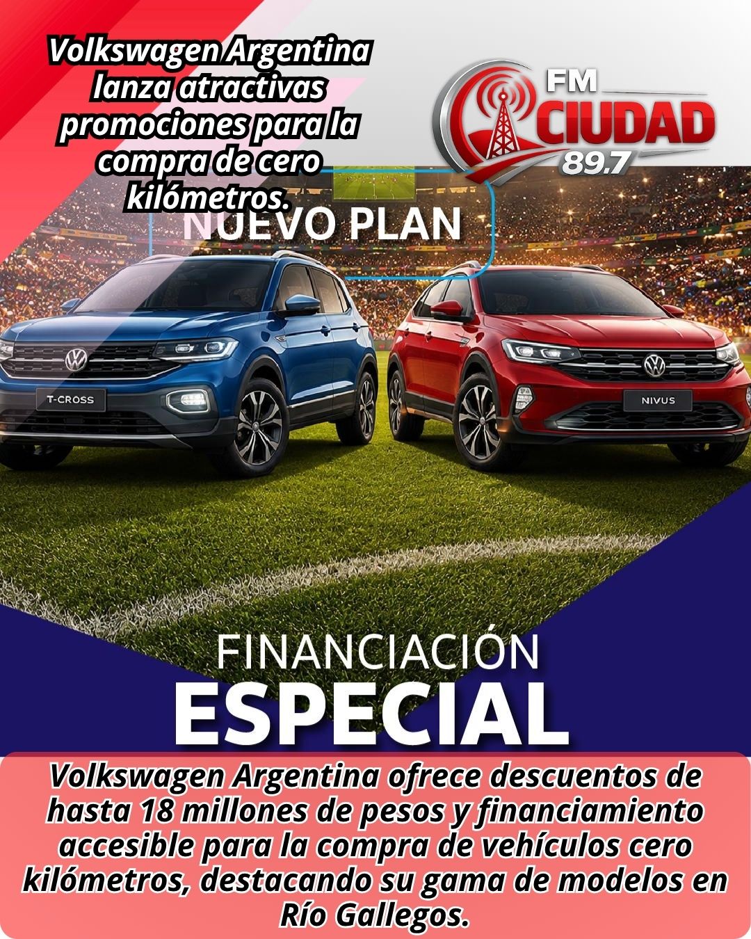 Volkswagen Argentina lanza atractivas promociones para la compra de cero kilómetros.