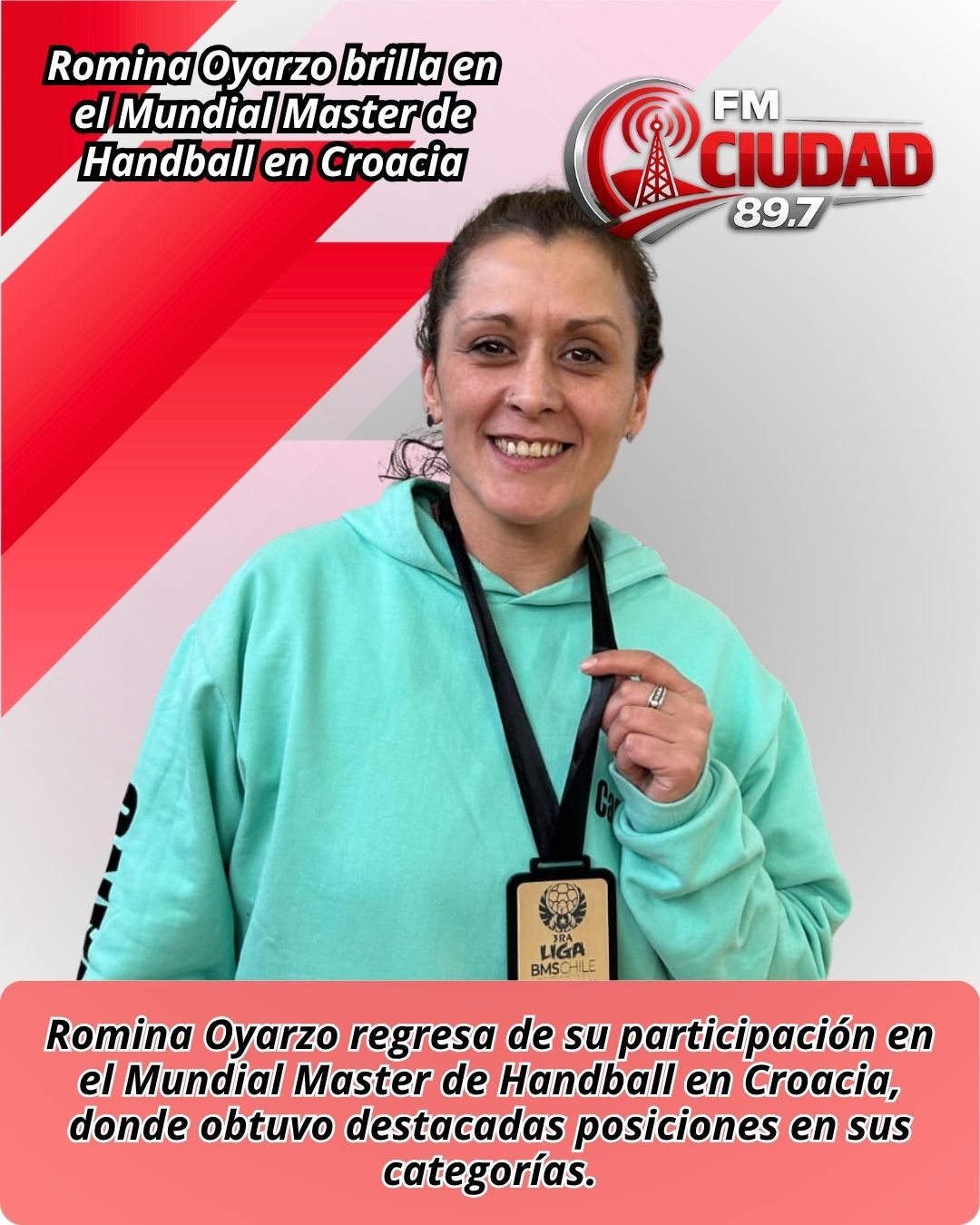Romina Oyarzo brilla en el Mundial Master de Handball en Croacia