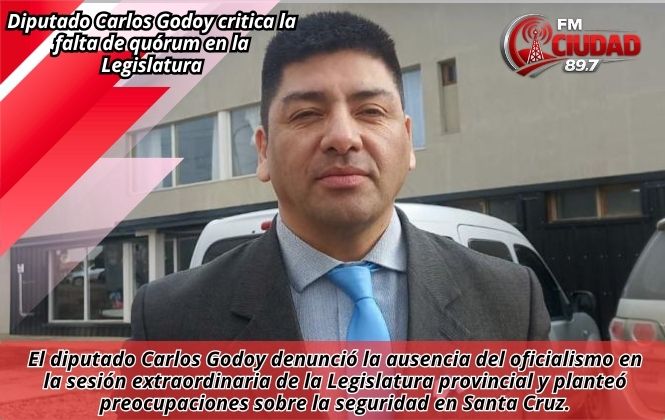 Diputado Carlos Godoy critica la falta de quórum en la Legislatura