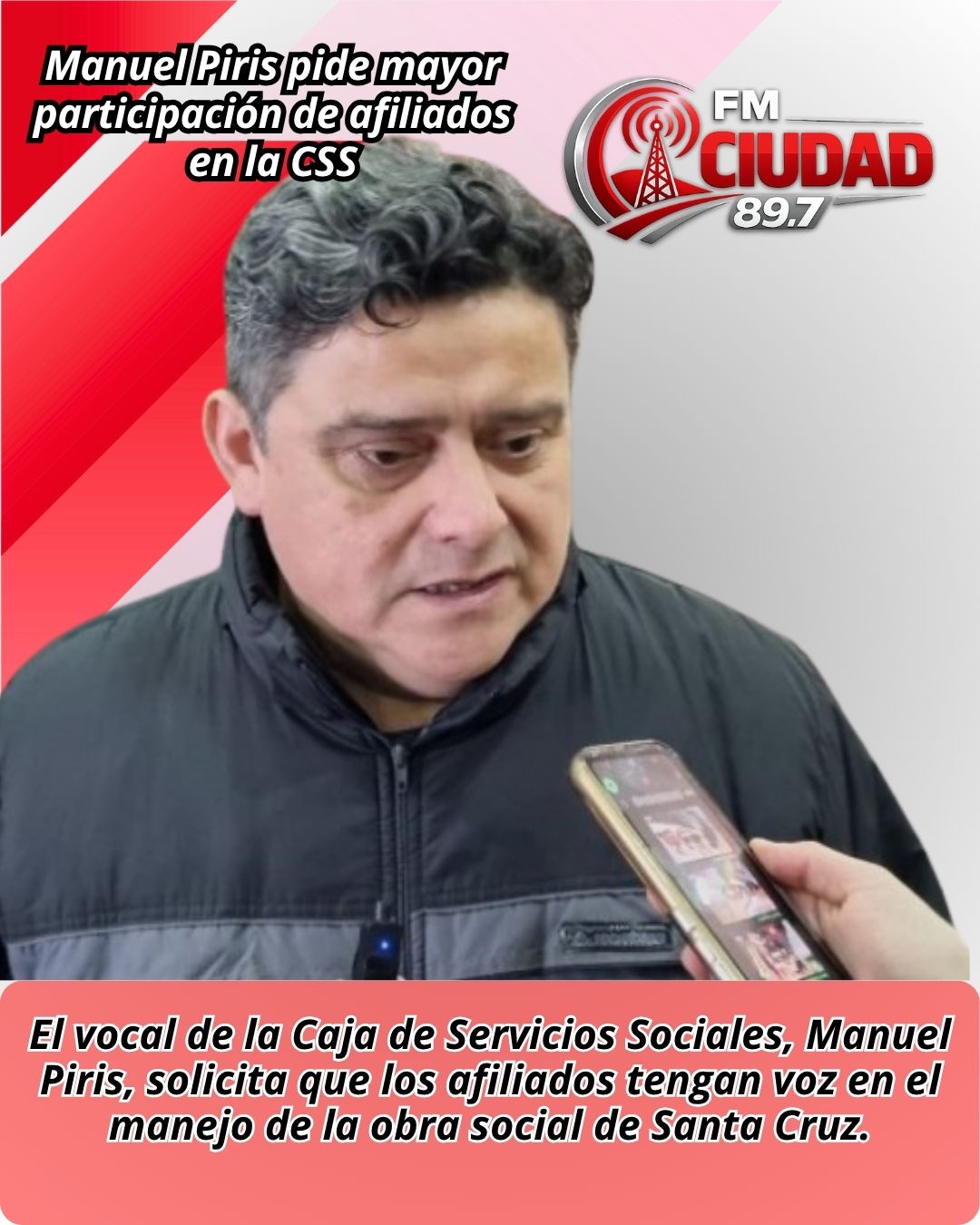 Manuel Piris pide mayor participación de afiliados en la CSS
