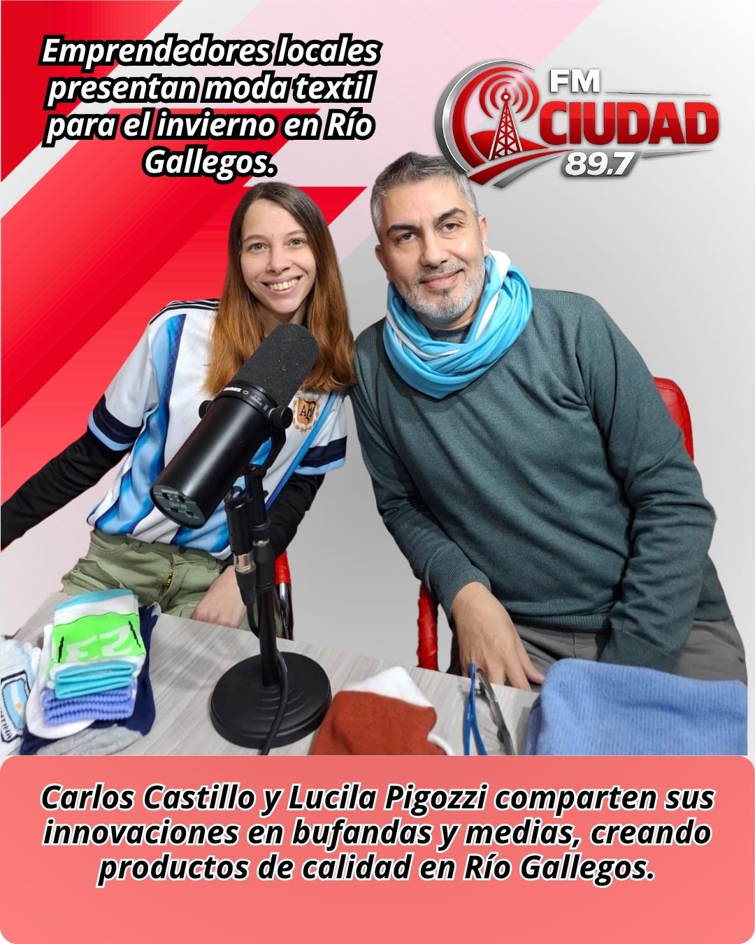 Emprendedores locales presentan moda textil para el invierno en Río Gallegos.