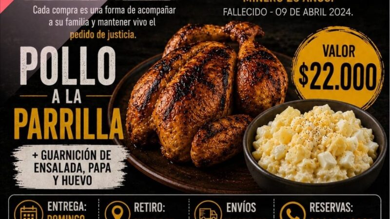 Feria de pollo para recaudar fondos por la muerte de Daniel Ochoa