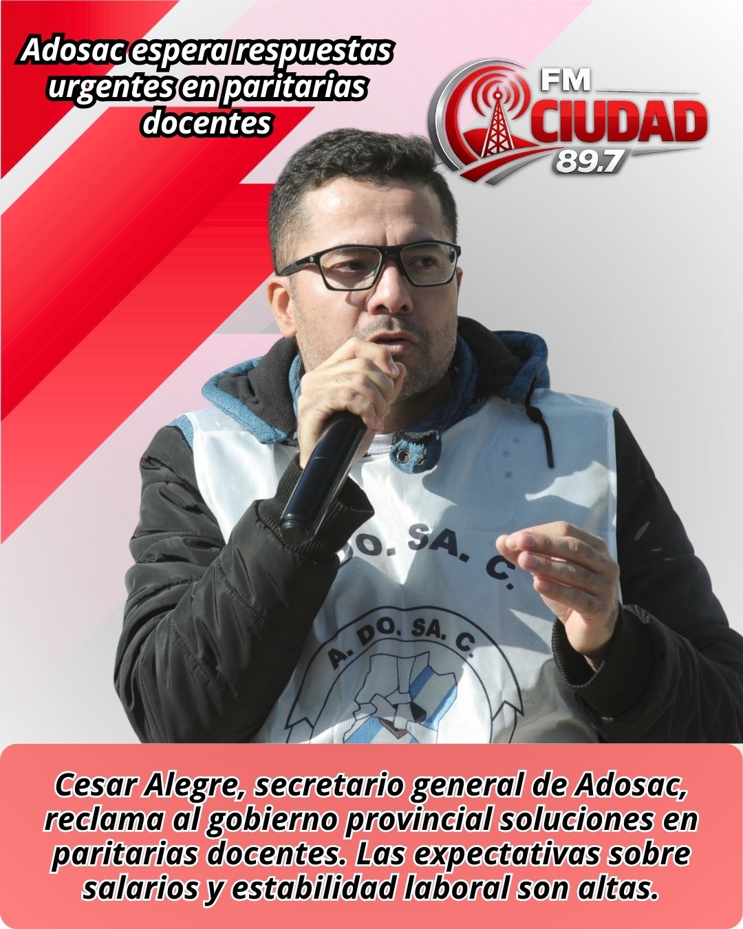 Adosac espera respuestas urgentes en paritarias docentes