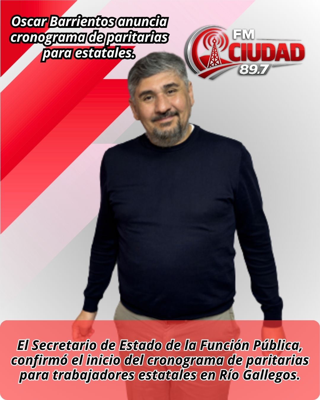 Oscar Barrientos anuncia cronograma de paritarias para estatales.