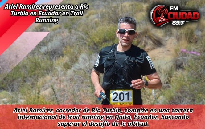 Ariel Ramírez representa a Río Turbio en Ecuador en Trail Running