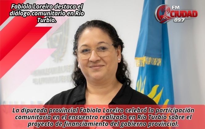 Fabiola Loreiro destaca el diálogo comunitario en Río Turbio.