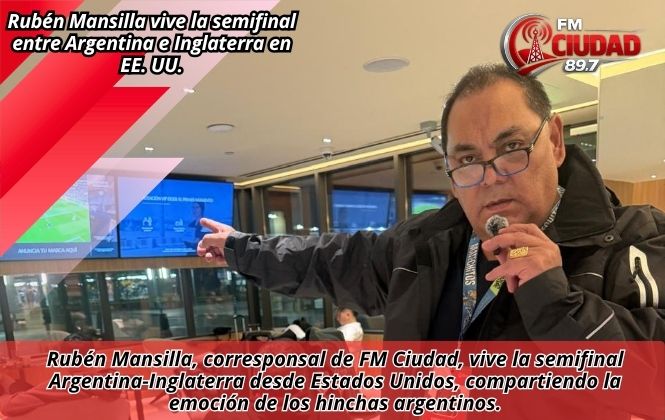 Rubén Mansilla vive la semifinal entre Argentina e Inglaterra en EE. UU.