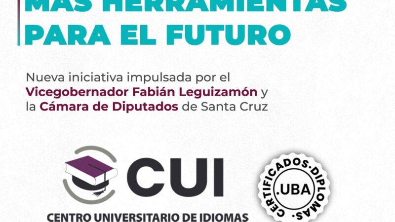 El vicegobernador Fabián Leguizamón anunció el lanzamiento del convenio de la Cámara de Diputados de Santa Cruz con el CUI para estudiar idiomas de forma gratuita
