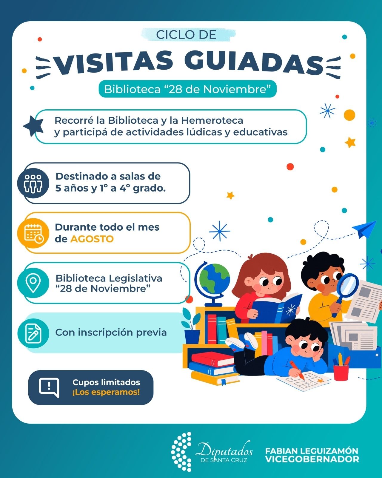 Dia del Niño – Inscripciones abiertas para visitas guiadas destinadas a la Biblioteca Legislativa