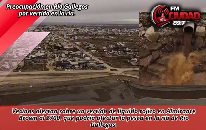 Preocupación en Río Gallegos por vertido en la ría.