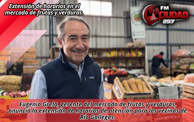 Extensión de horarios en el mercado de frutas y verduras.