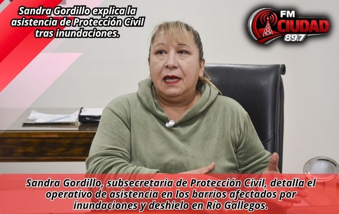 Sandra Gordillo explica la asistencia de Protección Civil tras inundaciones.