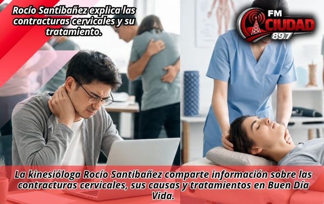 Rocío Santibañez explica las contracturas cervicales y su tratamiento.
