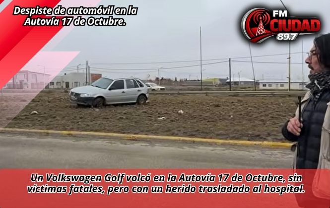 Despiste de automóvil en la Autovía 17 de Octubre.
