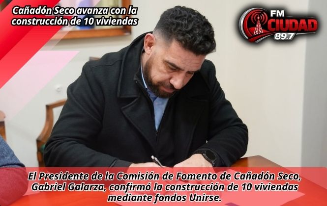 Cañadón Seco avanza con la construcción de 10 viviendas